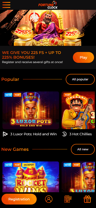 Fortune Clock Casino Mobile screenshot